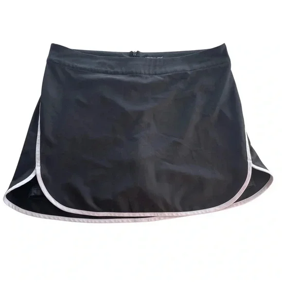Maggie Lane Activewear Golf Skirt Skort • Black with white trim • Size 12 - Picture 1 of 5